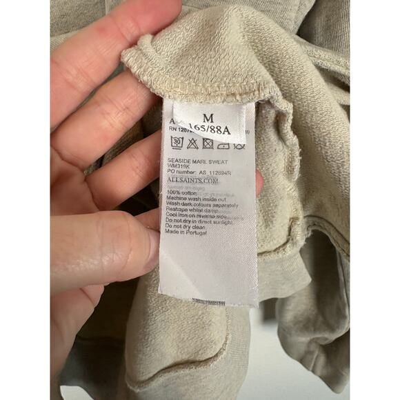 All Saints Seaside Marl Crewneck Pullover Relaxed Sweater Medium - Picture 5 of 5